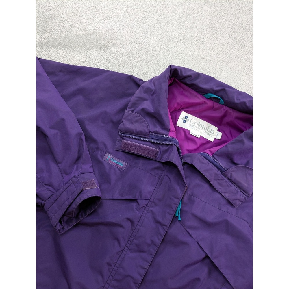 Columbia Sportswear Womens Purple Radial Sleeve Windbreaker Jacket L F3 SL 5410